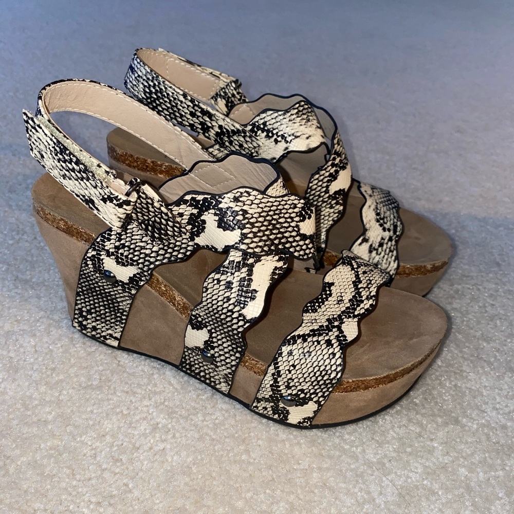 Snakeskin Wedges